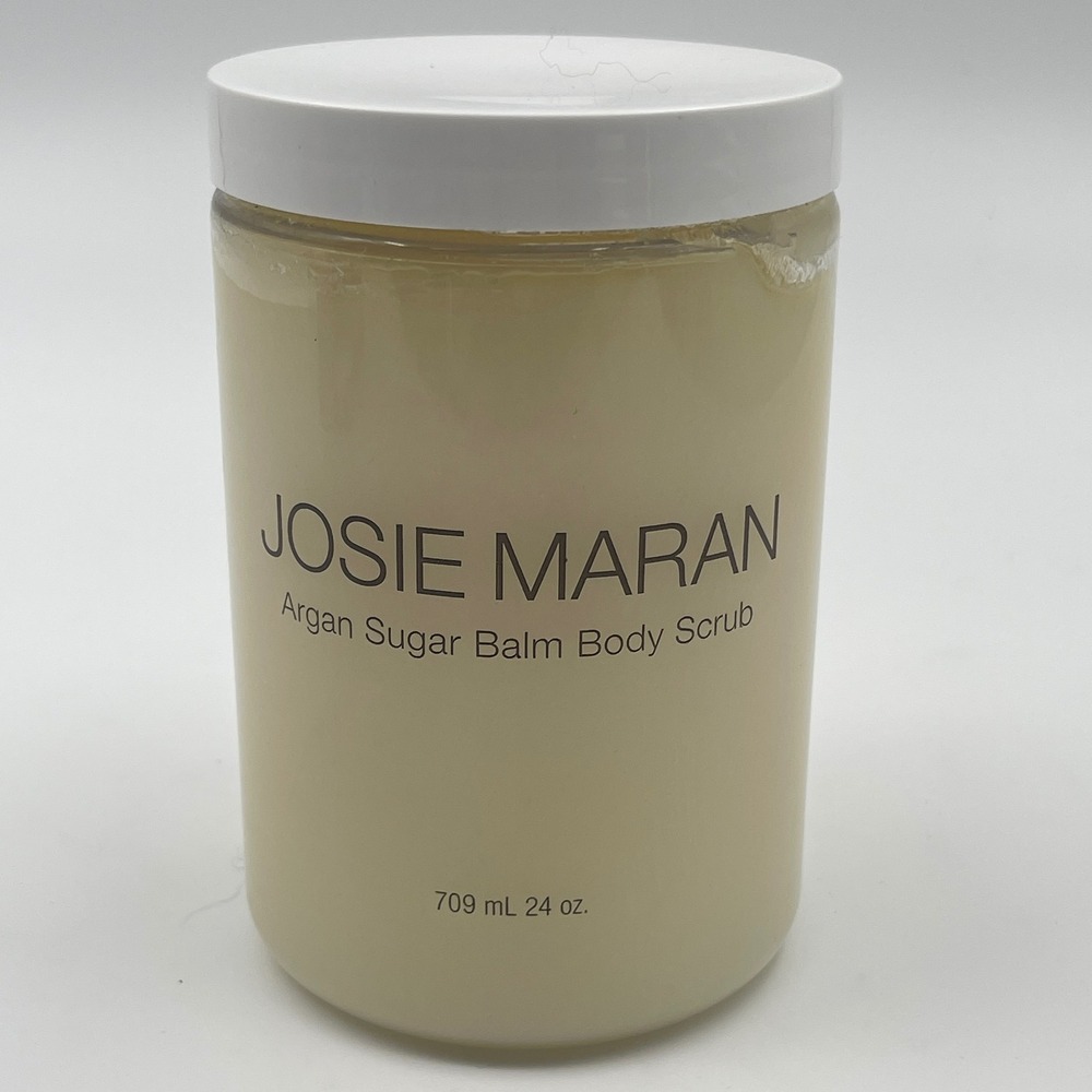 Josie Maran Argan Sugar Balm Body Scrub Vanilla Pear 24 oz 709 mL NEW